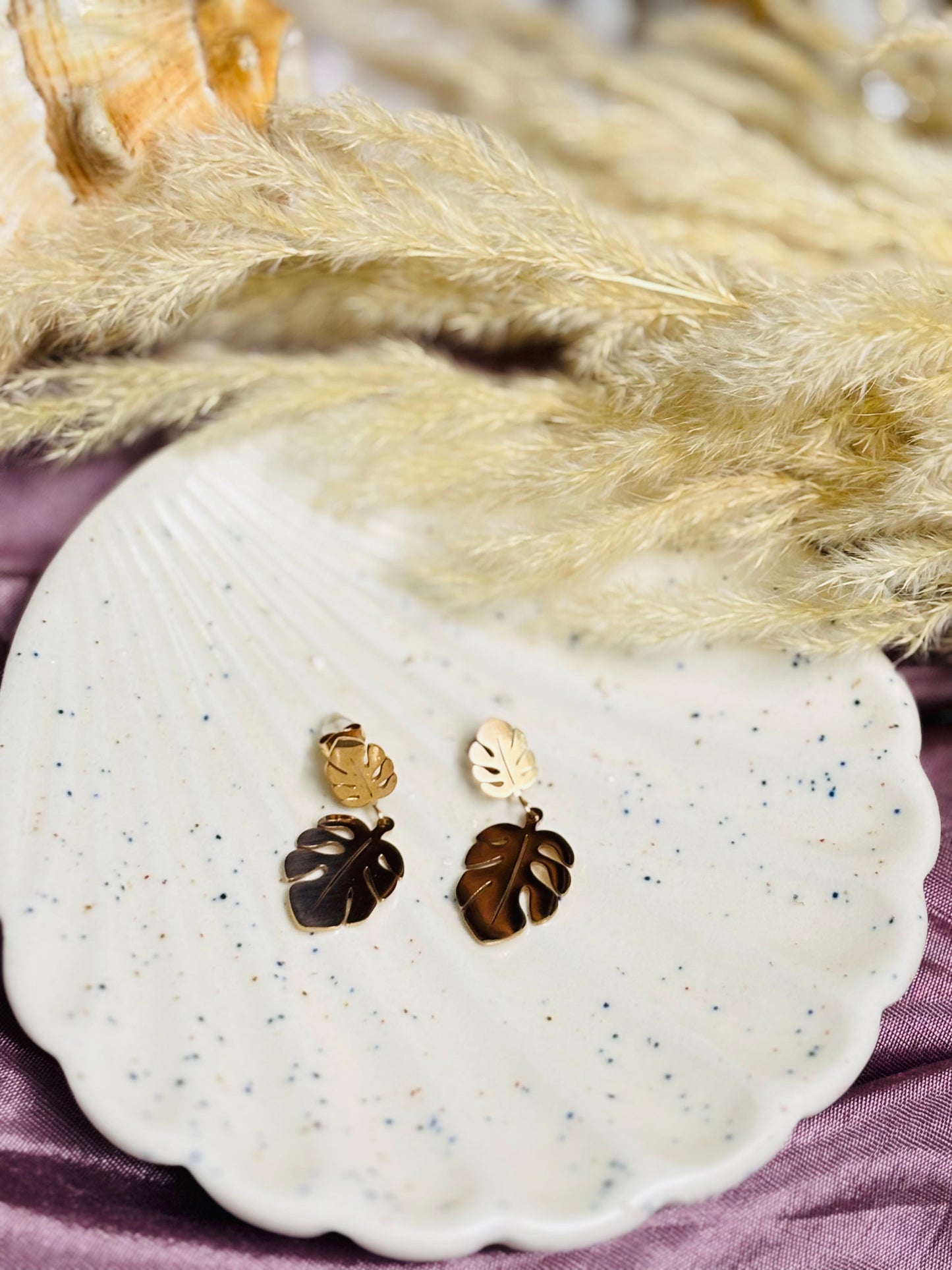 Verdant Cascade Leaf Drop Earrings