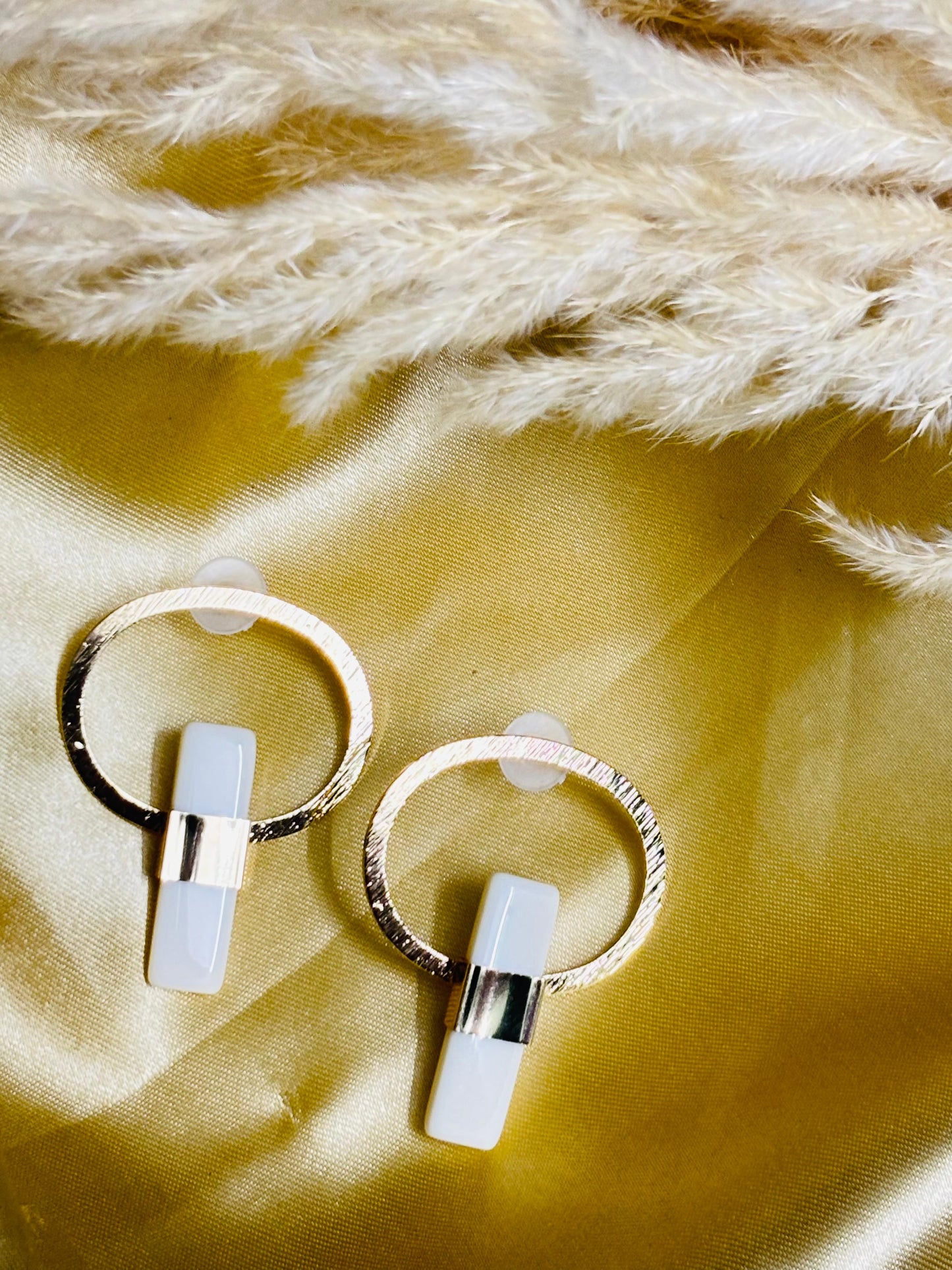 Geometric Harmony Hoop Earrings