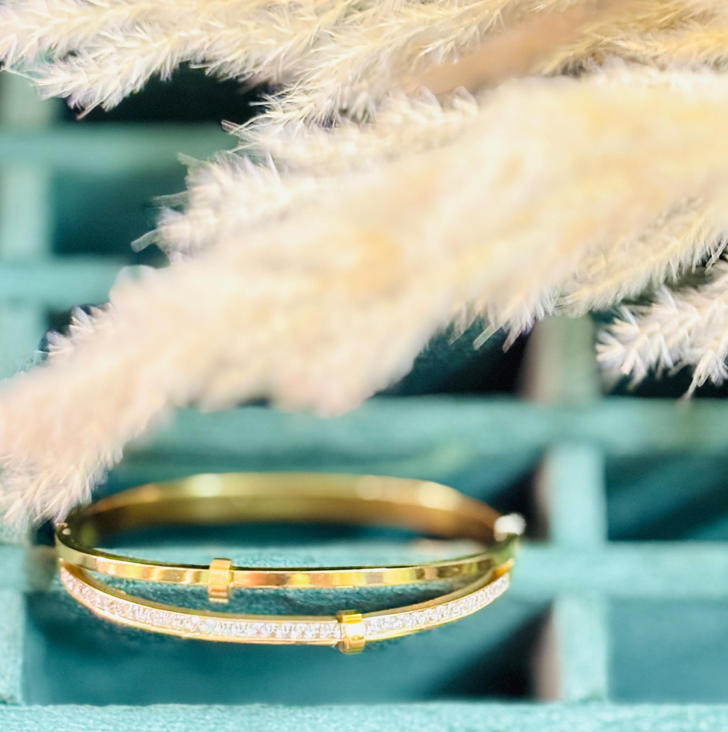 Celestial Duet Stone-Studded Bracelet