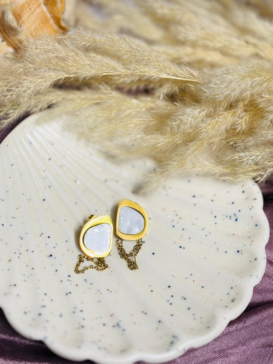 Ethereal Dainty Chain Drop Earrings