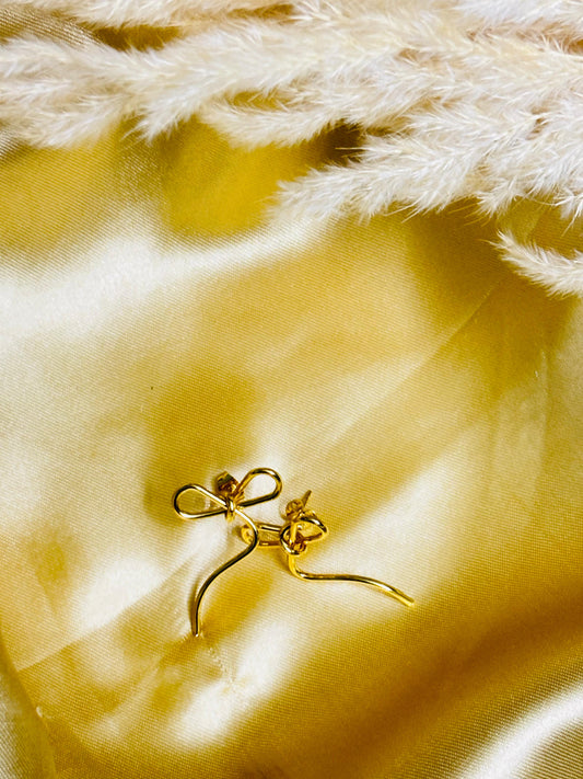 Harmonic Elegance String Bow Earrings