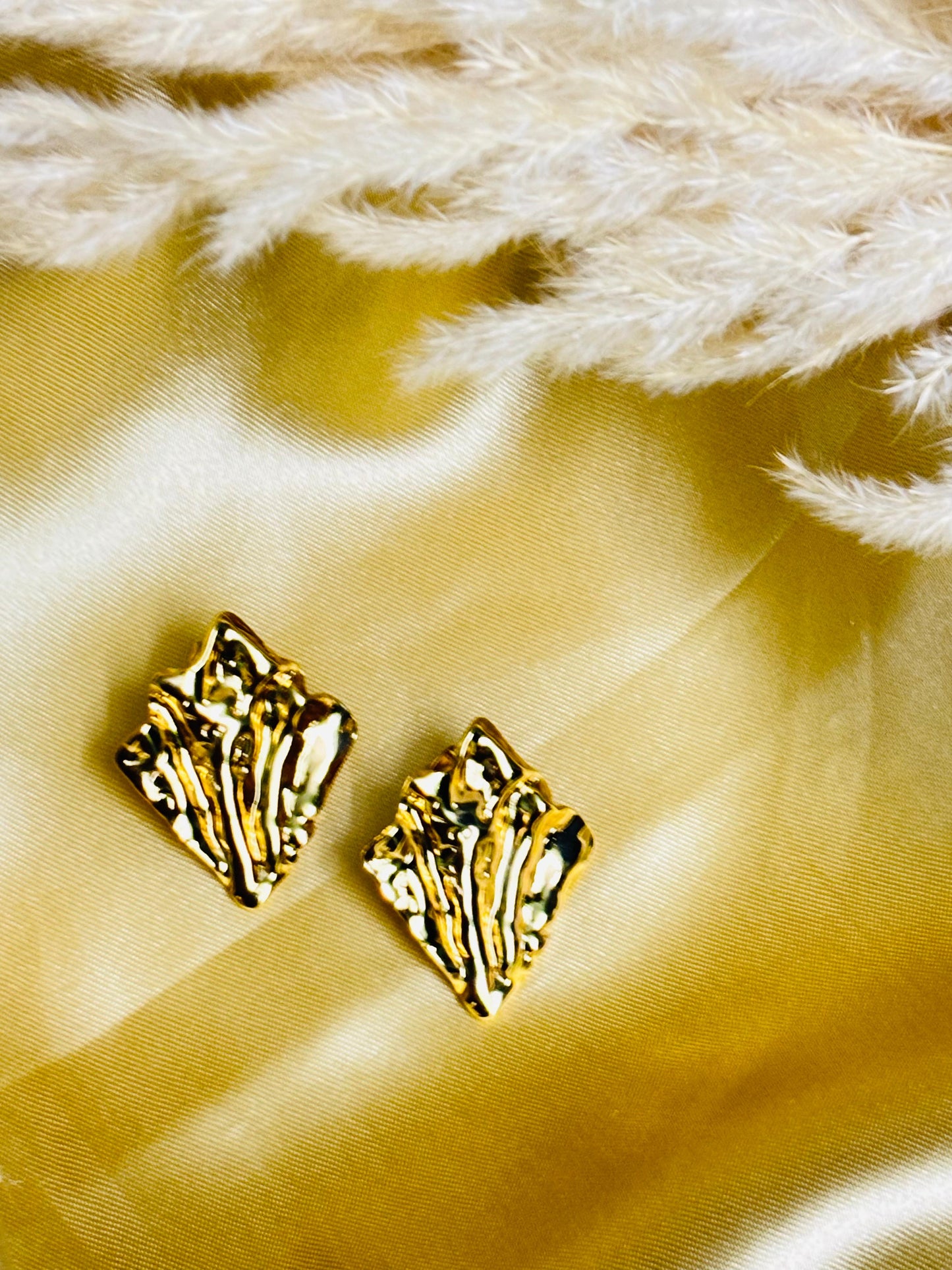 Prismatic Foil Triangle Earrings