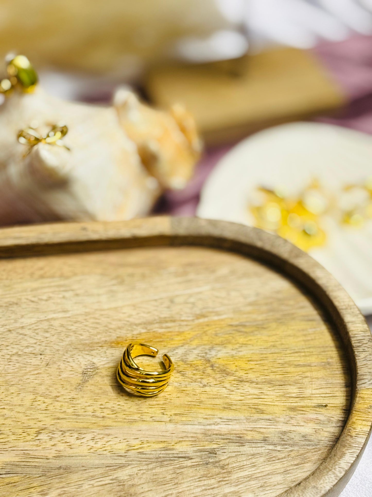 Adjustable Auric Wave Ring