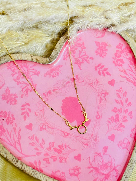 Elegant Dear Horn Pendant Chain