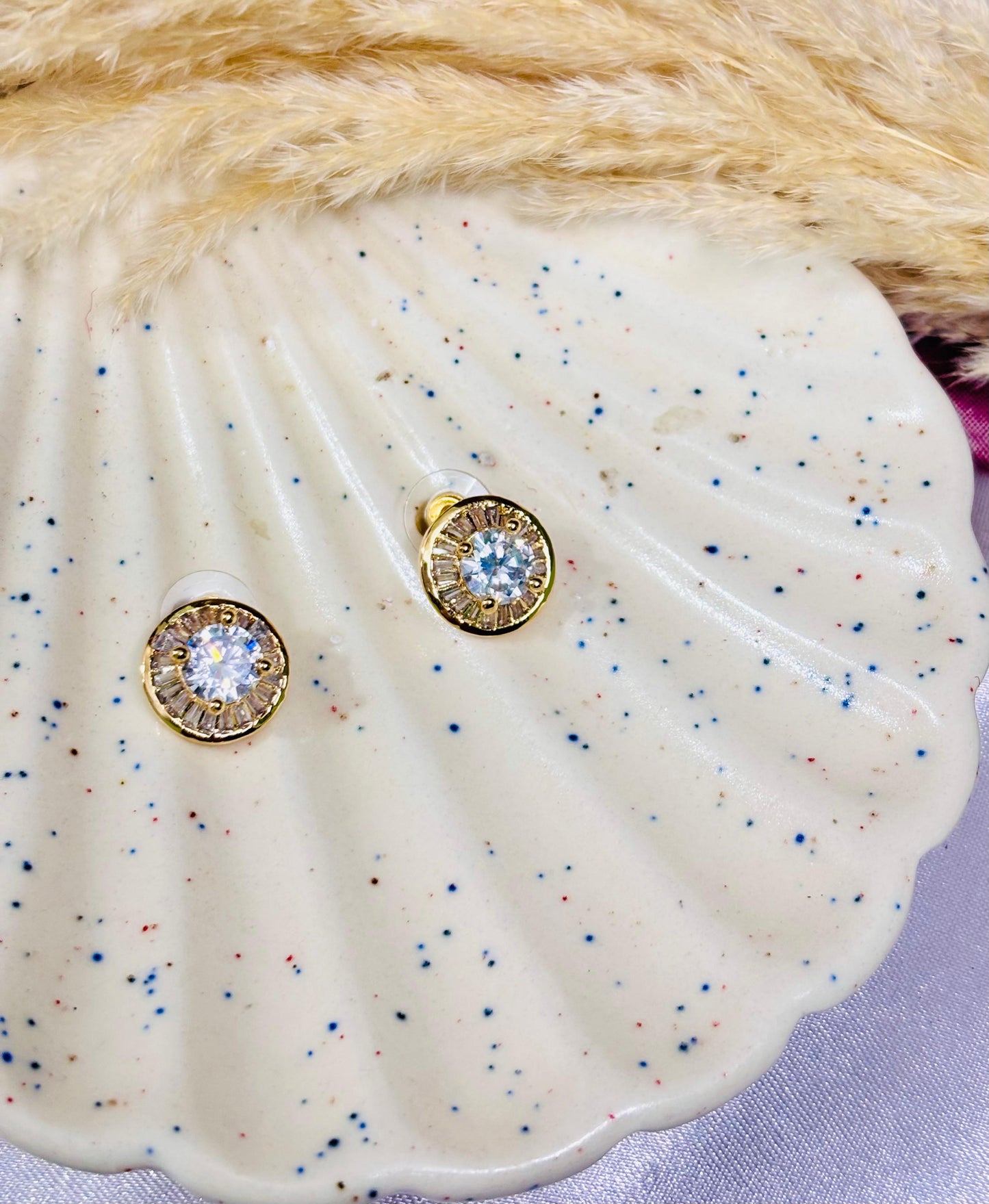 Radiance Elite 18K Gold-Plated Diamond Studded Tops