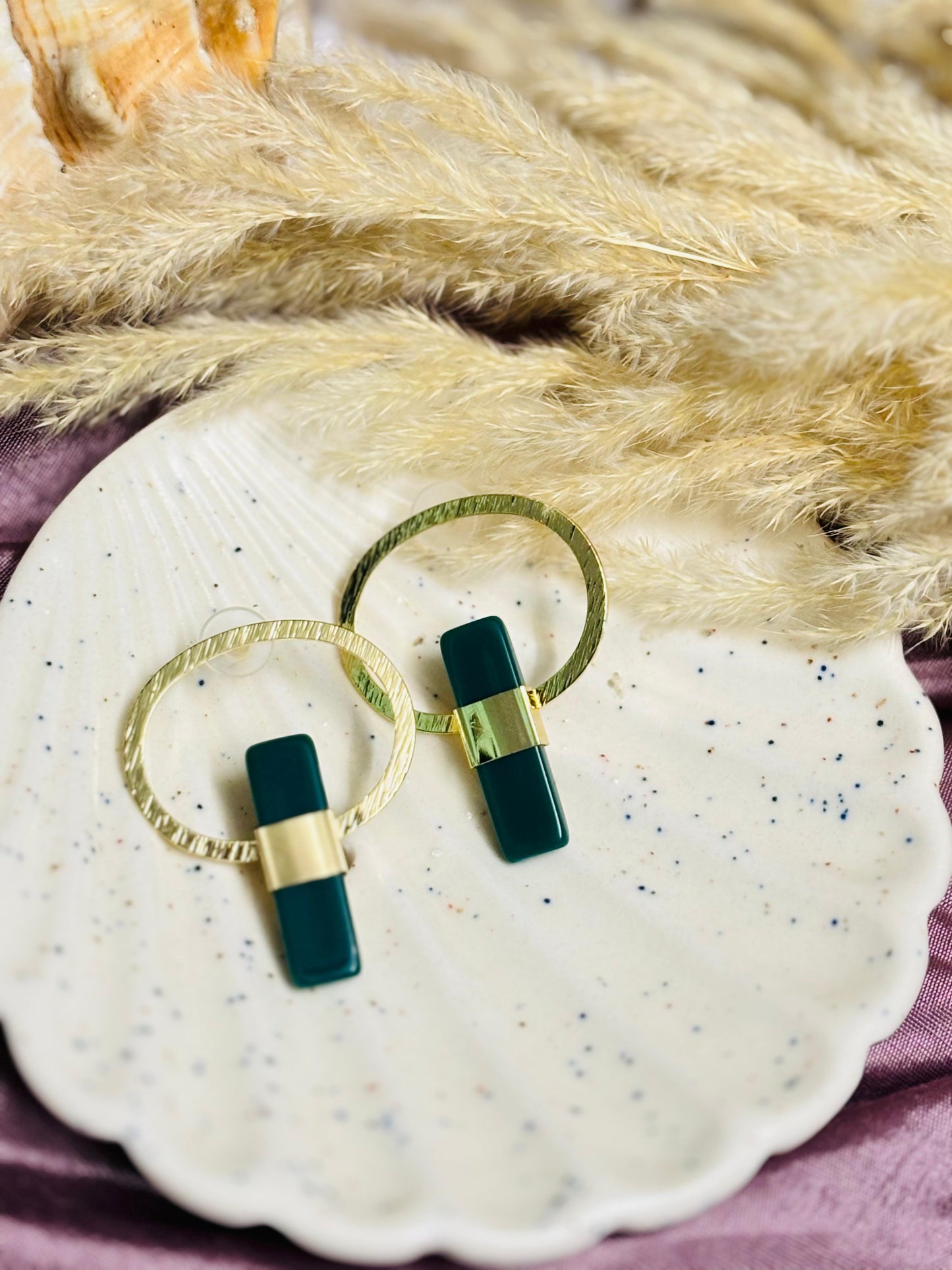 Geometric Harmony Hoop Earrings