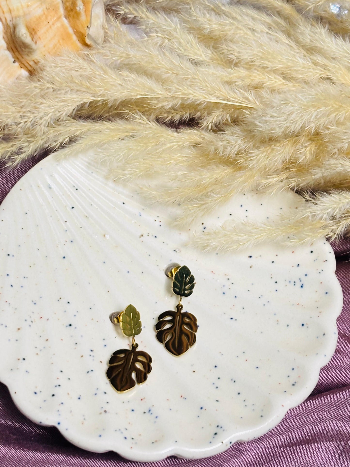 Verdant Cascade Leaf Drop Earrings