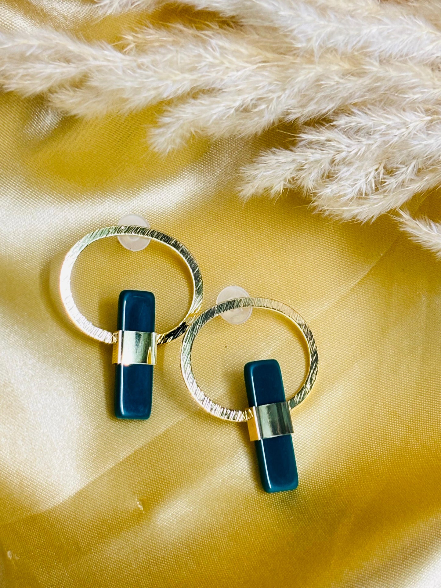 Geometric Harmony Hoop Earrings
