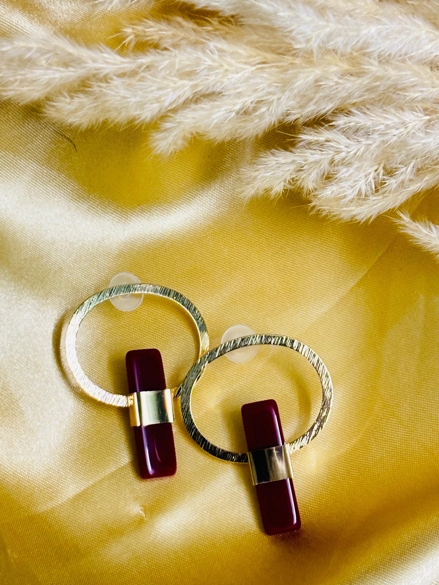 Geometric Harmony Hoop Earrings