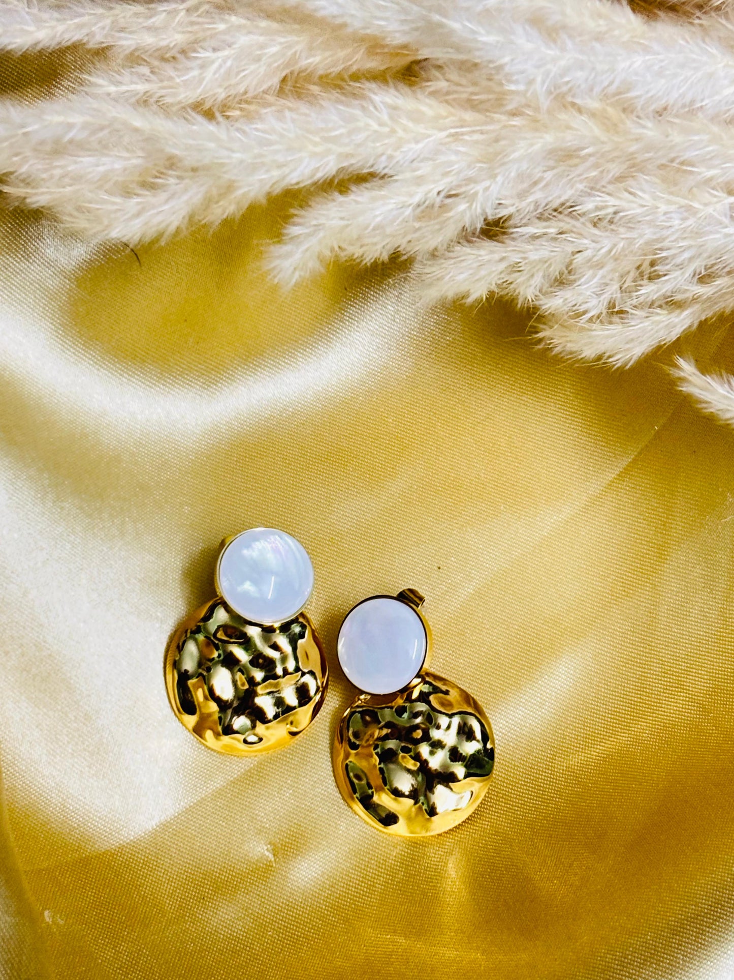 Lustrous Pearl Drop Gold Filigree Earrings