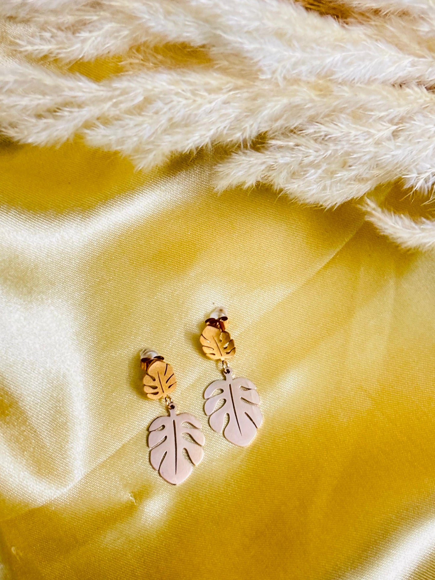 Verdant Cascade Leaf Drop Earrings