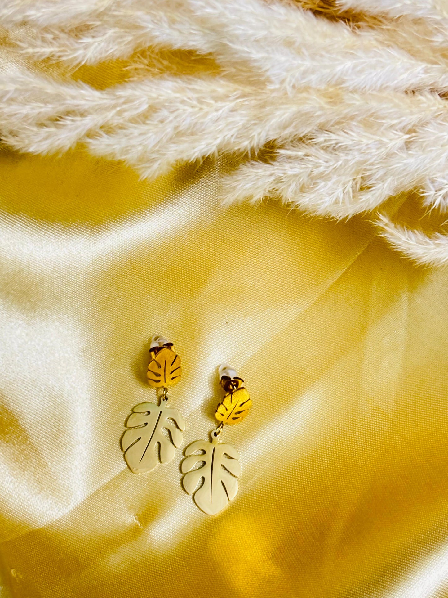 Verdant Cascade Leaf Drop Earrings