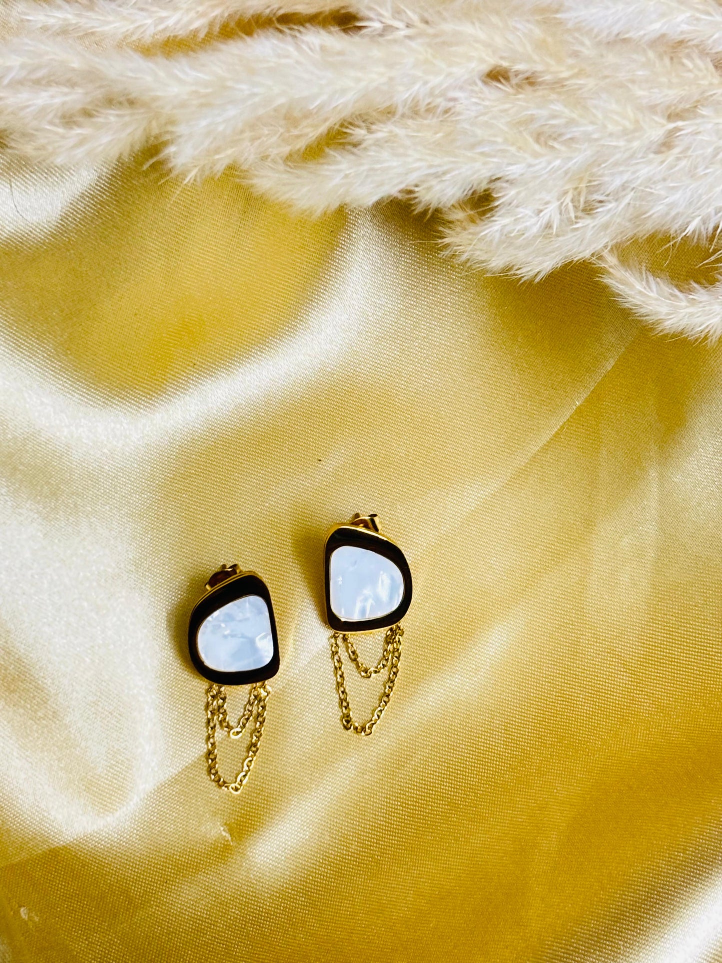 Ethereal Dainty Chain Drop Earrings