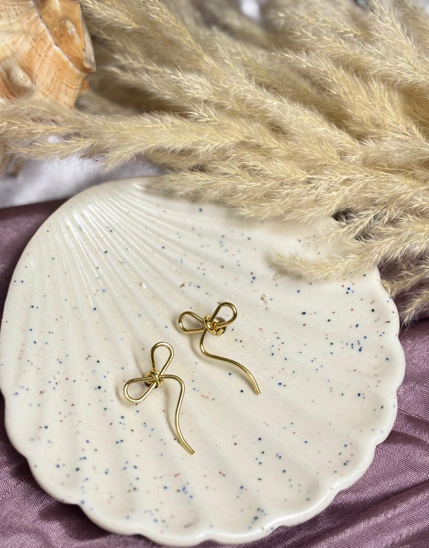 Harmonic Elegance String Bow Earrings