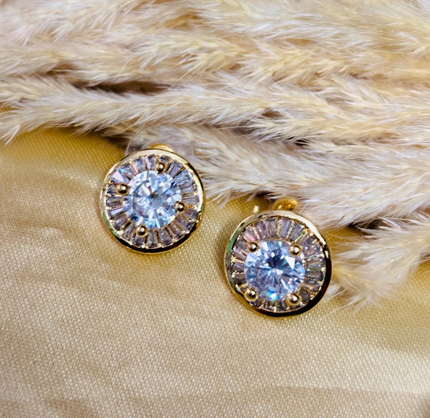 Radiance Elite 18K Gold-Plated Diamond Studded Tops