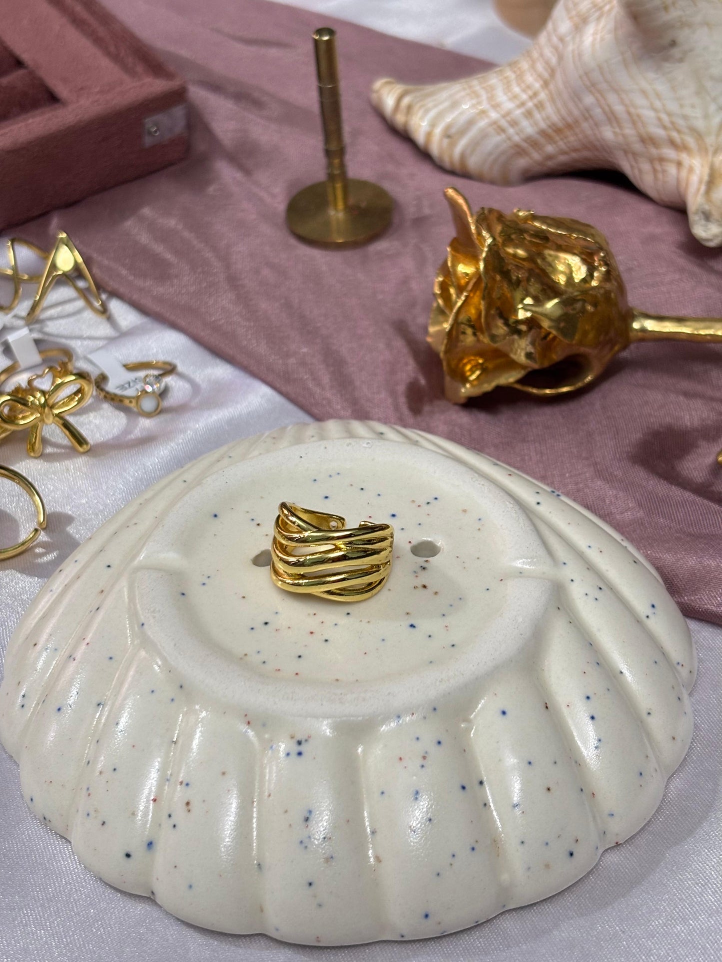 Adjustable Auric Wave Ring